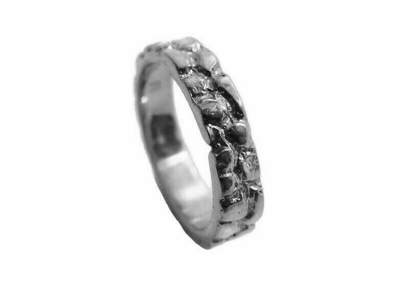 Nugget Wedding Band .925 Sterling Silver !! Item image 2