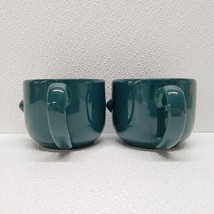 2 Livingware Collection Dark Green Smiley Face Mugs 3D Nose - £15.63 GBP