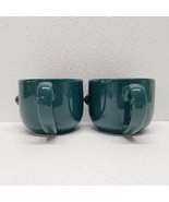 2 Livingware Collection Dark Green Smiley Face Mugs 3D Nose - £15.85 GBP