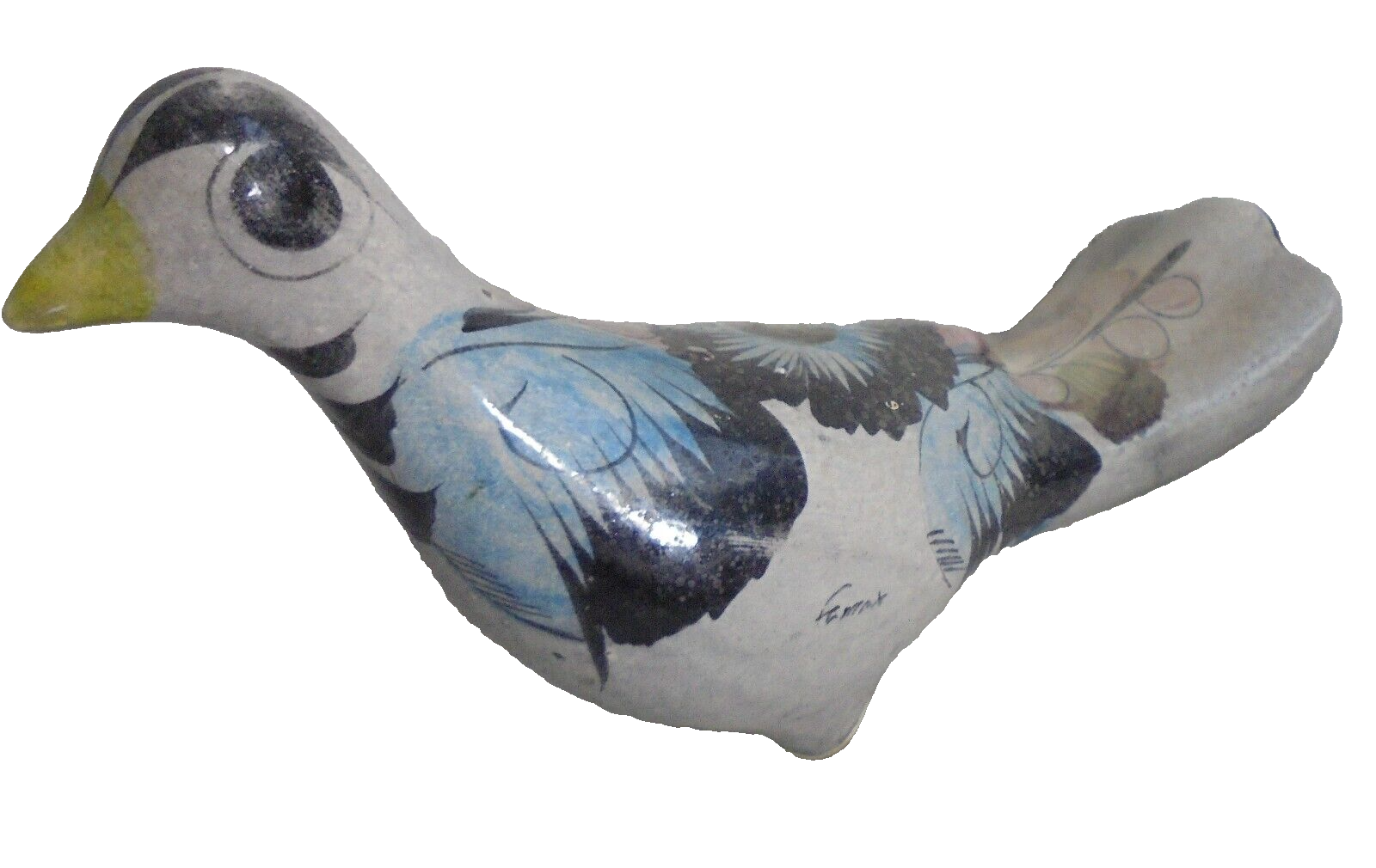 Tonala Signed Bird Mexican Pottery Handmade Floral Hand Painted Statue F... - $12.53