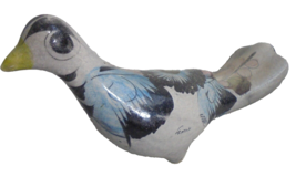 Tonala Signed Bird Mexican Pottery Handmade Floral Hand Painted Statue Figurine - £10.01 GBP