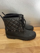 Sperry Top-Sider WOMEN&#39;S Black Gosling Quilted Snow Duck Boots Size 10 US - $21.45