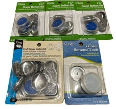 Dritz 1 1/8in Craft Cover Button Kit with Tools 22 Sets Tools NEW Free S... - $14.84