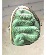 Snake Ring Turquoise band size 8.25 sterling silver men women - €202,11 EUR