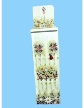 Recycled Wood Flip-Top Plastic Bag Holder Hanging Dispenser Floral White... - $614.55 MXN