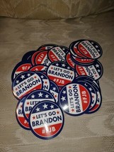 100 Let&#39;s Go Brandon #FJB Stickers Decals 3&quot; Circle Political Politics Joe Biden - £13.24 GBP