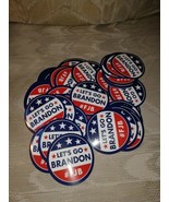 100 Let&#39;s Go Brandon #FJB Stickers Decals 3&quot; Circle Political Politics J... - £13.22 GBP