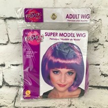 Rubies Fashion Super Model Wig Womens OS Purple Bombshell Bob Halloween Cosplay - £11.89 GBP