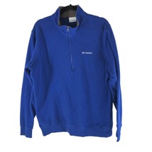 Columbia Mens Sweatshirt Pullover 1/2 Zip Blue L - £11.44 GBP