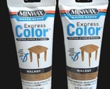 2 Minwax Walnut Express Color Wiping Stain and Finish 6 oz Each New Disc... - $64.35