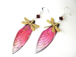 Dragonfly wings Resin Earrings casual Fashion earrings for women - £15.23 GBP