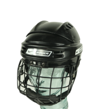 Vtg Nike Bauer NBH1500S Ice Hockey Helmet With Cage Black Small Roller Hockey - £54.47 GBP