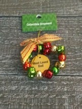 Ganz Collectable Wreath Christmas Ornament &quot;Most Loved Dad&quot; New. - £11.76 GBP