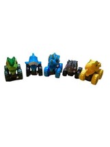 Lot of 5 Monster Trucks Dinosaur Chompers &amp; Shark ~ Yellow Blue Green Pu... - £11.60 GBP