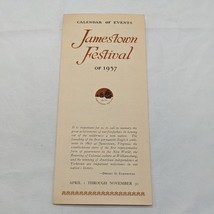 Calendar Of Events Jamestown Festival Of 1957 Travel Brochure - $186.77 MXN