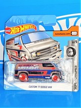 Hot Wheels 2019 Short Card Super Chromes Series #23 Custom &#39;77 Dodge Van Chrome - £3.10 GBP