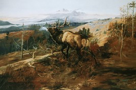 The Elk by Charles Marion Russell Western Giclee Art Print + Ships Free - £29.30 GBP+