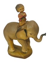 Anri Ferrandiz Italy Hand Carved Figurine wood Vtg Signed RARE Elephant dumbo - £157.66 GBP