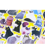 Cat illustrations Stickers Pack, 50 PCS a pack, Waterproof, Reusable, Ve... - $9.49 CAD