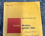 Kodak 149 5415  Wratten Filter 75MM x 75MM Gel Filter New - £13.22 GBP