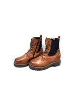 MIZ MOOZ   LEATHER  BOOTS  SIDE ZIPPER  BRANDY  37EU / 7US NEW # Z-24 - $59.95