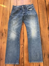 Gap 1969 Vintage Style Authentic Straight Faded Mens Blue Jeans 31 x 30 - £23.59 GBP