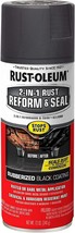 Rust-Oleum 2-in-1 Rust Reform and Seal Spray Paint, Stops Rust, Black Co... - £35.16 GBP