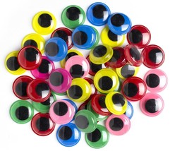 Paste-On Wiggle Eyes 20mm 50 Per Pkg Black - $52.49
