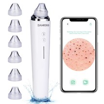 Vacuum Blackhead Remover with 6 Suction Heads, WIFI Visible Facial Pore Cleanser - £26.24 GBP