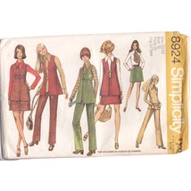 Vintage Sewing PATTERN Simplicity 8924, Young Junior Teen 1970 Vest Mini Skirt - £11.42 GBP