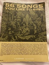 56 SONGS YOU LIKE TO SING: (piano/vocals), 1937 ED. - £13.25 GBP