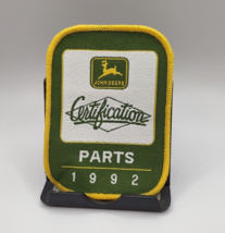 1992 John Deere Parts Certification Patch NEW  3.5&quot; X 2.5&quot; VTG Lot of 2 NOS - £7.90 GBP