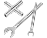 3-In-1 Plumber Wrench &amp; 4 Way Sillcock Key 2-Pk for Valve, Faucet Nuts, ... - $32.08