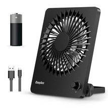 Portable Desk Fan Desktop Fan, EasyAcc Battery Operated Fan 6-Inch Foldable Trav - £25.38 GBP