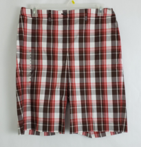 Women&#39;s Anne Klein Sport Bermuda Shorts Red Brown Stripe  Size 14 NWT - £23.61 GBP