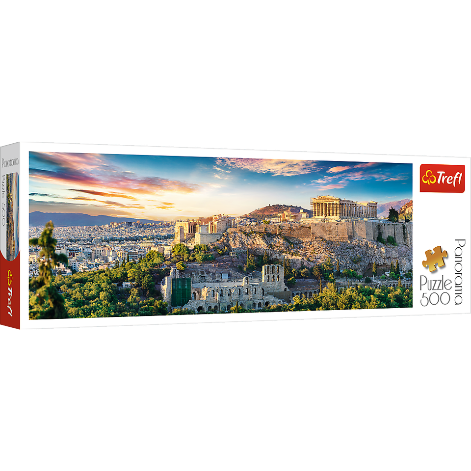 Panorama 500 Piece Jigsaw Puzzles, Acropolis, Athens Greece Puzzle, Part... - $31.63