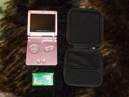 Used Pink Nintendo Gameboy Advance SP AGS 101 + Case + Charger + Jp Pokemon - $157.00