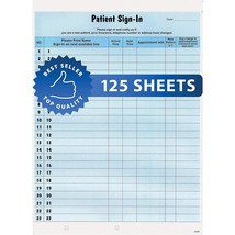 Tabbies Patient Sign-In Label Forms, 8-1/2&quot; x 11&quot; Form, Blue, 23 Labels/... - $71.24
