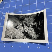Vintage Photograph Hunter With Rifle And Dead Buck Deer 1950s - $6.29