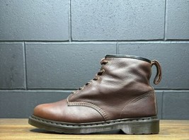 The Original Dr Martens Air Wair Bouncing Sole Brown Leather 6” Boots Me... - $59.96