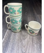 Vintage Plastic Play Tea Set Coffee Mugs Cabbage Patch Dolls 1983 - £12.57 GBP