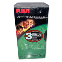 RCA T-120H Blank VHS Tapes 3 Pack 6 Hours Play Standard Grade Factory Sealed - £4.34 GBP