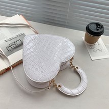 Brand Heart Tote Bag For Women Stone Pattern PU Leather Crossbody Bags Female Sm - £36.81 GBP