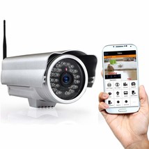 Outdoor Wireless Home Security Surveillance IP Camera with Weatherproof Aluminum - £104.70 GBP