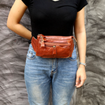 Genuine Leather Fanny Pack, Mens Leather waist bag, Belt Bag - £38.59 GBP