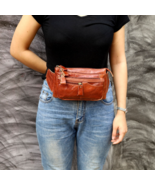 Genuine Leather Fanny Pack, Mens Leather waist bag, Belt Bag - $49.00