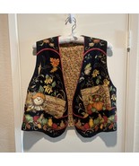 Handmade Grandma Core Fall Scarecrow Harvest Cornucopia Vest Size M/L Te... - $48.50 CAD