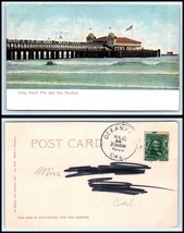 CALIFORNIA Postcard 1908 Long Beach, Pier &amp; Sun Pavilion M12 - $3.22