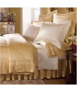 Sferra Luxury Capri Honey Queen Flat Sheet Sateen Jacquard Insert 1020TC... - $1,045.00
