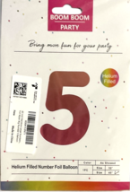 40" Large Rainbow Gradient Helium Foil Number 5 Balloon Party Decorations image 2